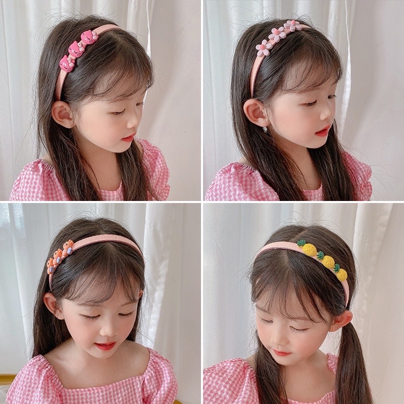 Bando Korea Anak Perempuan Aksesoris Rambut Anak Perempuan Bando Bandana Anak Motif Karakter Lucu Korea Import