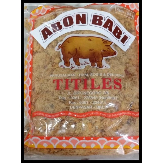 

DISKON TERBATAS !!! ABON BABI TITILES - 500GR TERLARIS