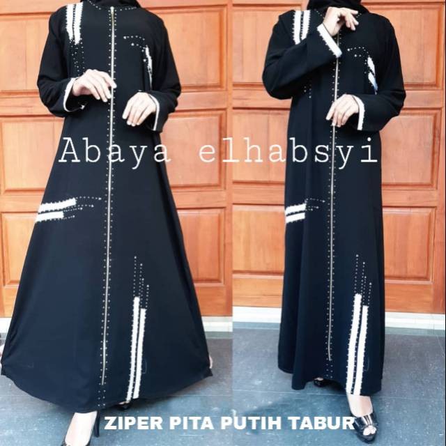 New Abaya Dress Maxi Arab Saudi Bordir Zephy Turki Umroh Dubai Turkey ziper pita By ZainabCollection