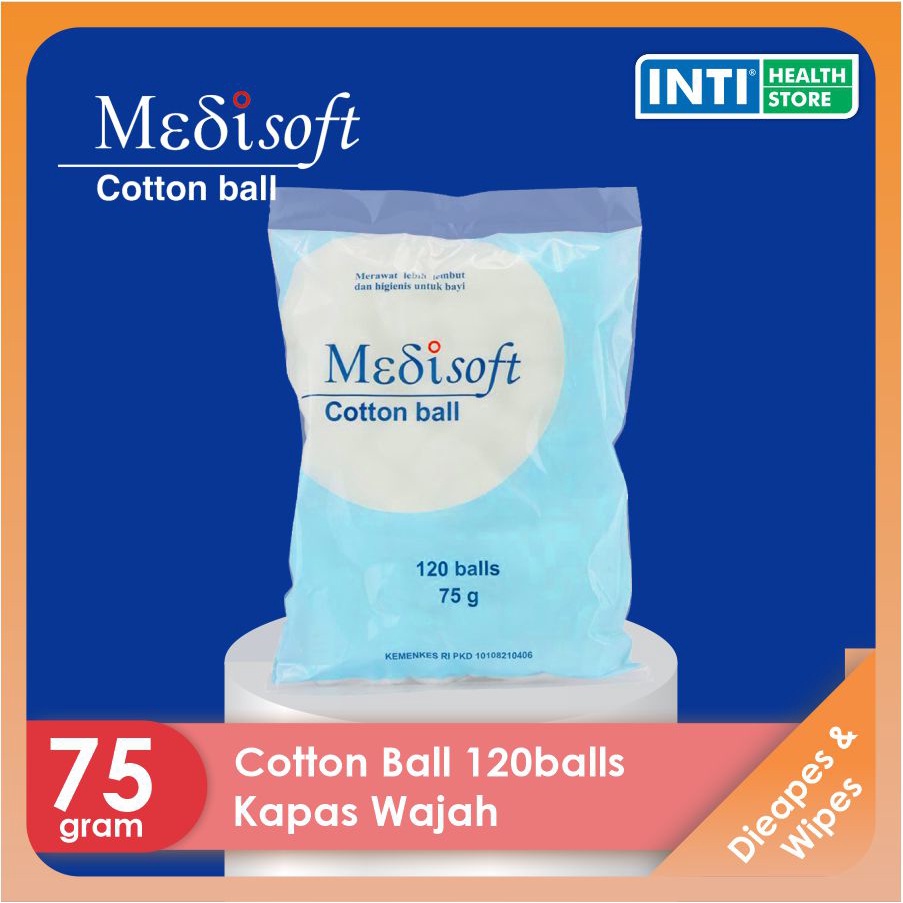 Medisoft | Cotton Ball | Kapas Bola isi 120 Balls