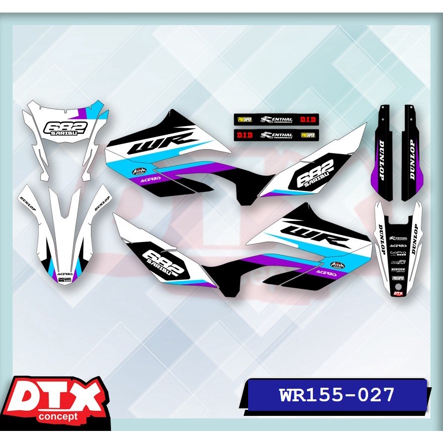 decal wr155 full body decal wr155 decal wr155 supermoto stiker motor wr155 stiker motor keren stiker motor trail motor cross stiker variasi motor decal Supermoto YAMAHA WR155-027