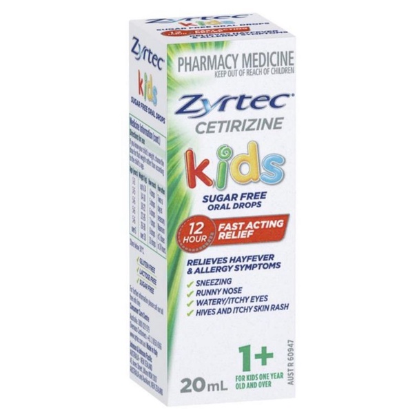 Zyrtec Kids Drops 20ml AUSSIE