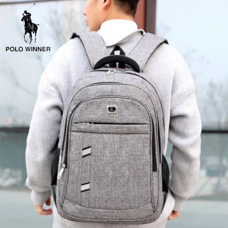 Polo Winner Tas Ransel Sekolah  Tas Punggung Pria Tas Ransel Laptop Pria  Tas Kerja Ransel Laptop 1200