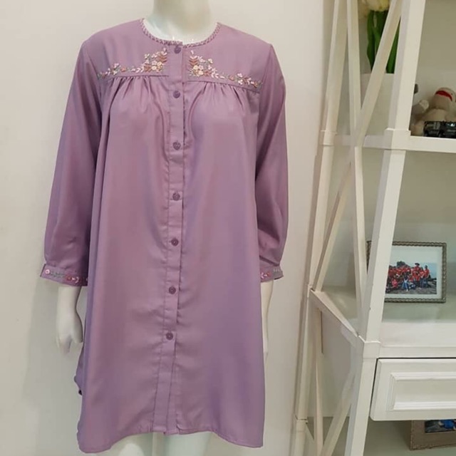 Tunik kancing sulam by edness kayla
