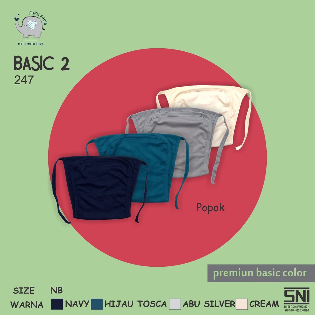 FUKUSAWA-popok kain bayi polos SNI