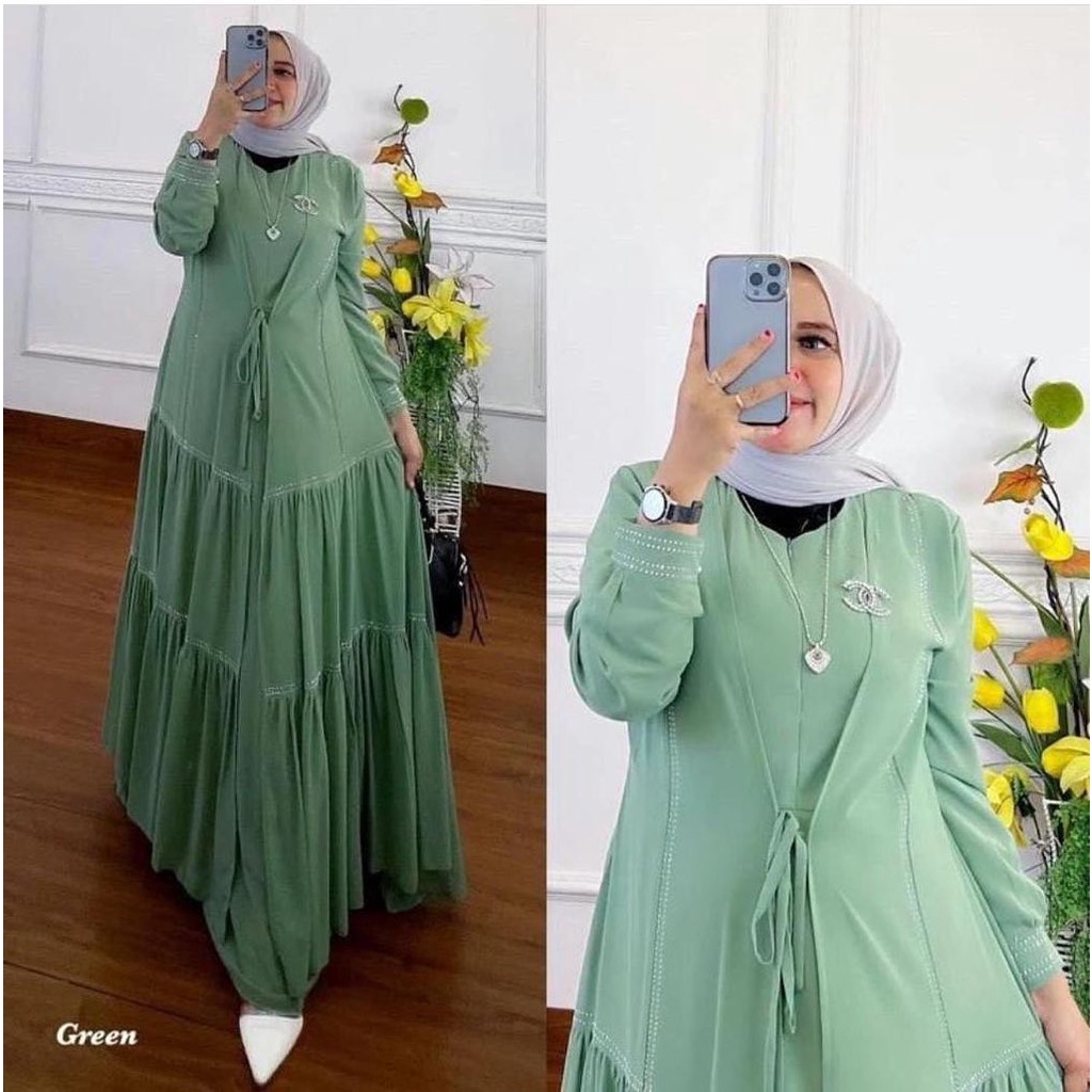 GAMIS WANITA TERBARU DIANA DRESS BAHAN CERUTY BABYDOLL MIX FULL PURING LD 110 CM PB 140 CM ZIPPER DEPAN / BUSUI GAMIS CERUTY WANITA TERBARU 2023 KEKINIAN DRESS WANITA FASHION MUSLIM KONDANGAN MAXI DRESS WANITA LENGAN PANJANG