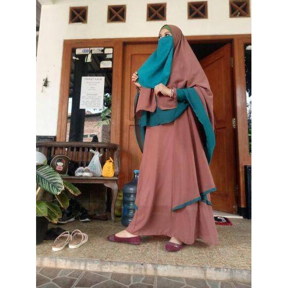 T6Y Baju  gamis  Syari  Wanita muslim Gamis  jumbo Cerruty 