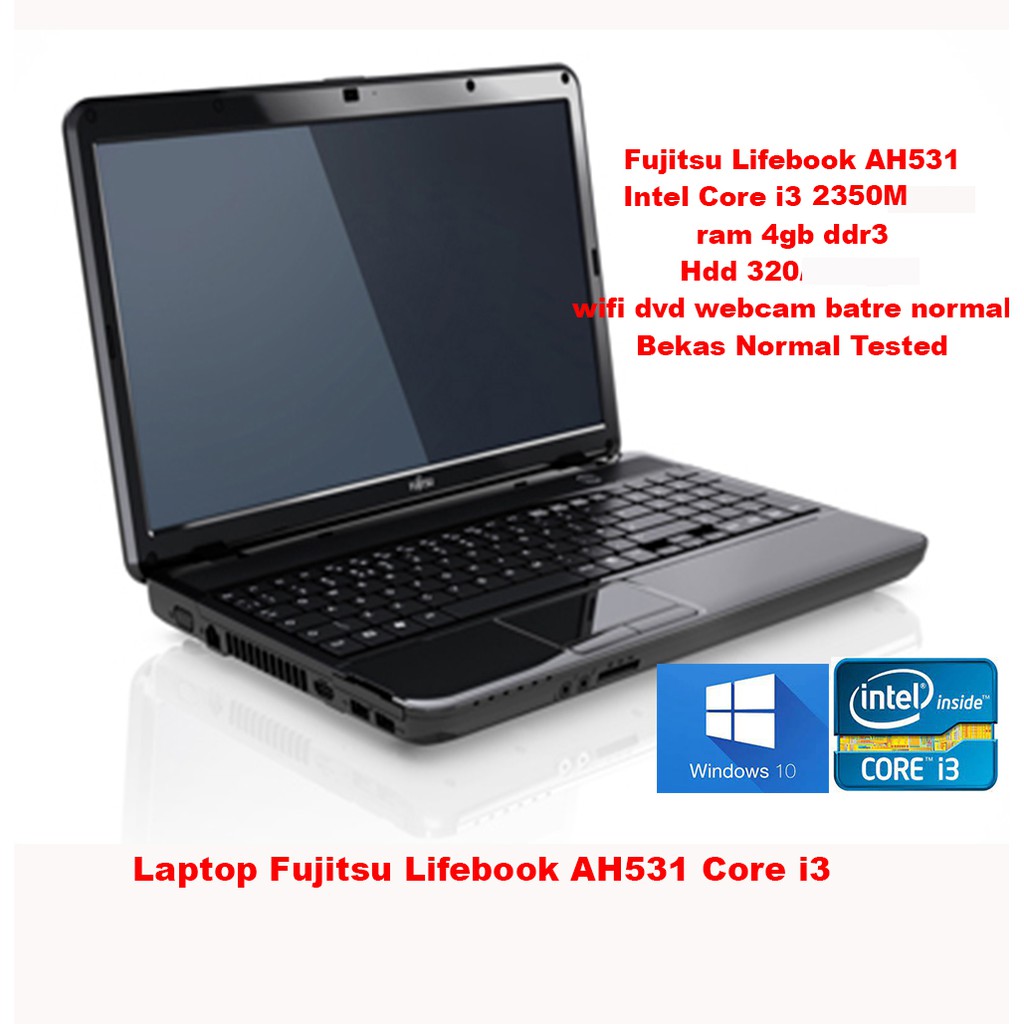 Laptop Gaming Fujitsu Lifebook AH531 Core i3 2350 Ram 4Gb 16in HD Grapich