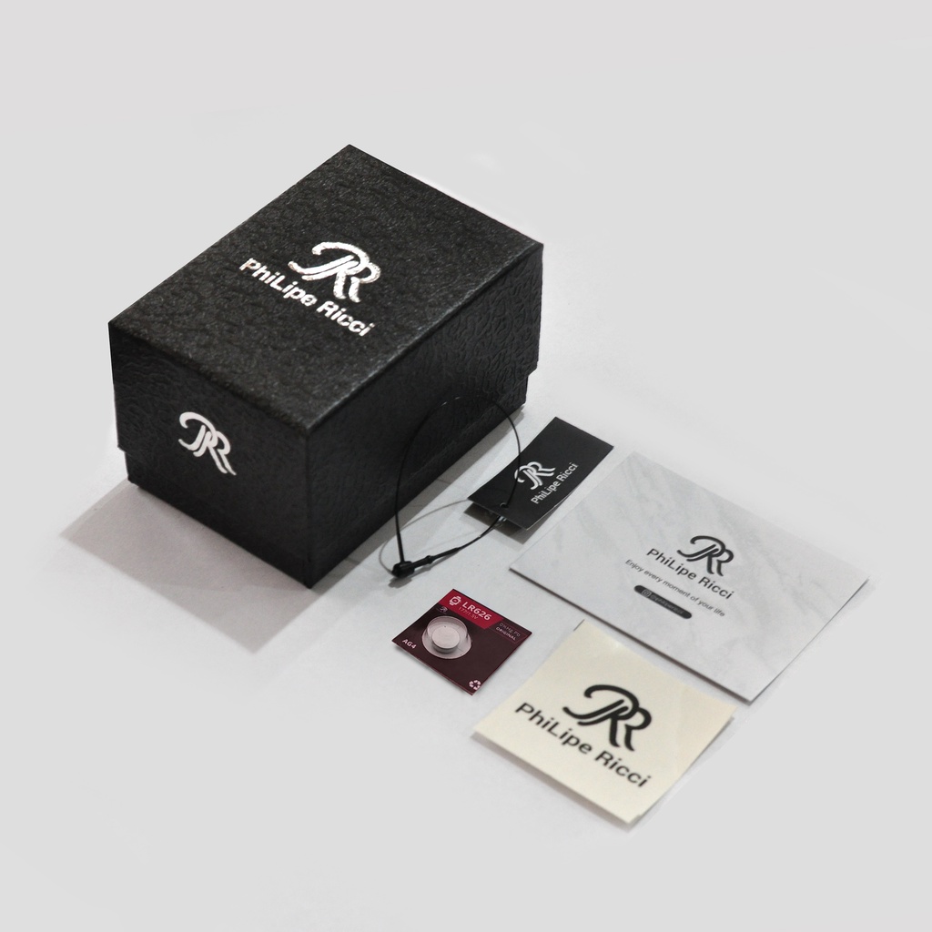 New Deals Philipe Ricci Jam Tangan Pria Rantai Besi Analog Pr07 Free Box