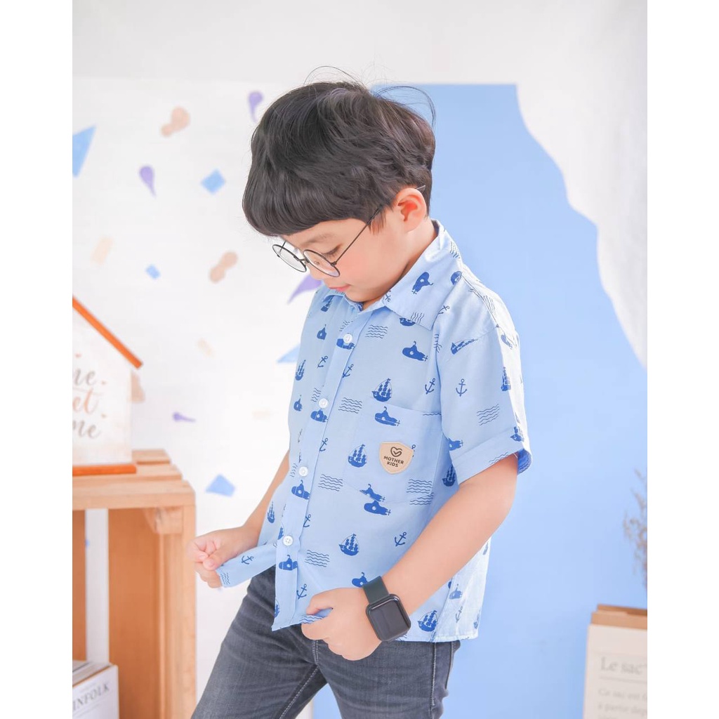 Kemeja Poplin Baby Leo by Mother Kids