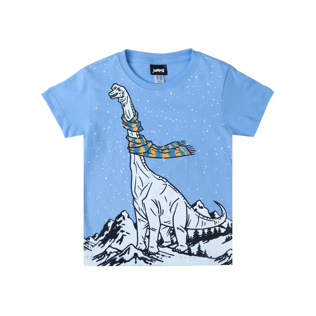 

JummaKids Snowy Saurus Printed T-Shirt Anak
