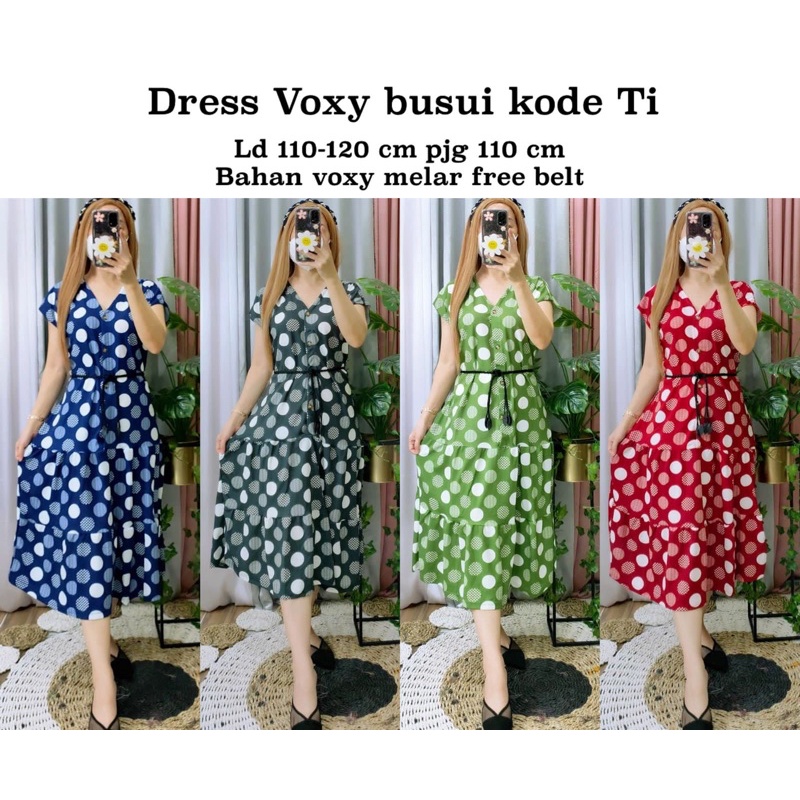 dress viral murah bahan voxy | Seri Pi &amp; OC seri Ti