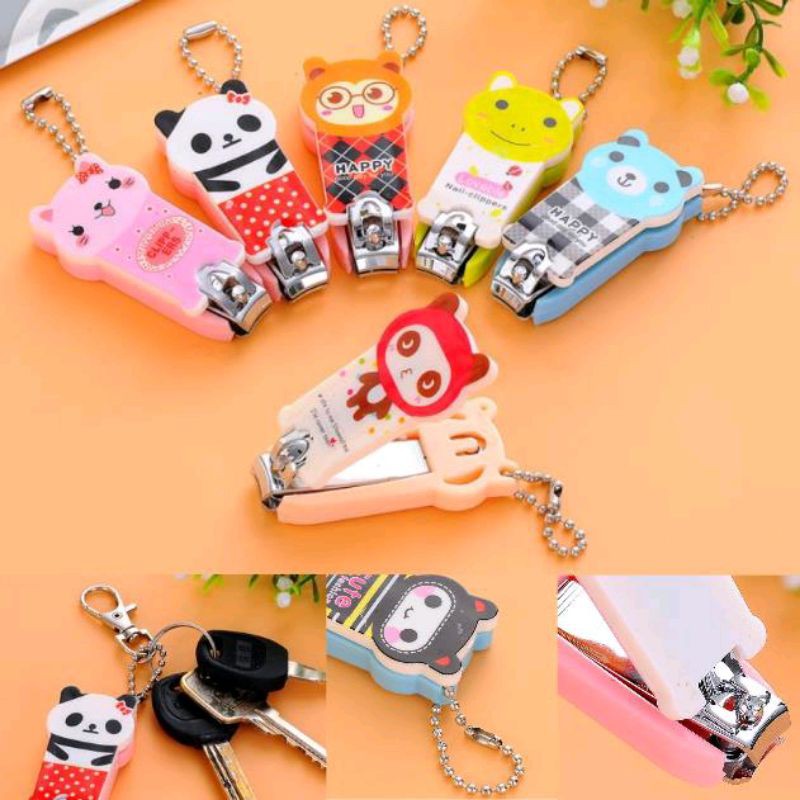 Gunting Kuku Karakter Mini Lucu Nail Clipper Manicure Pedicure Nail Souvenir gunting kuku kartun