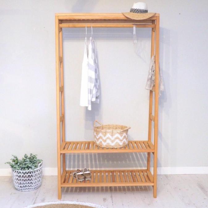 Rak Baju Kayu Jati Belanda Tempat Kaktiara_