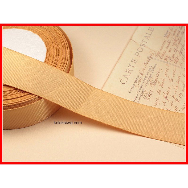 

1 Roll Pita Grosgrain Coklat Muda 1 Inch PT47