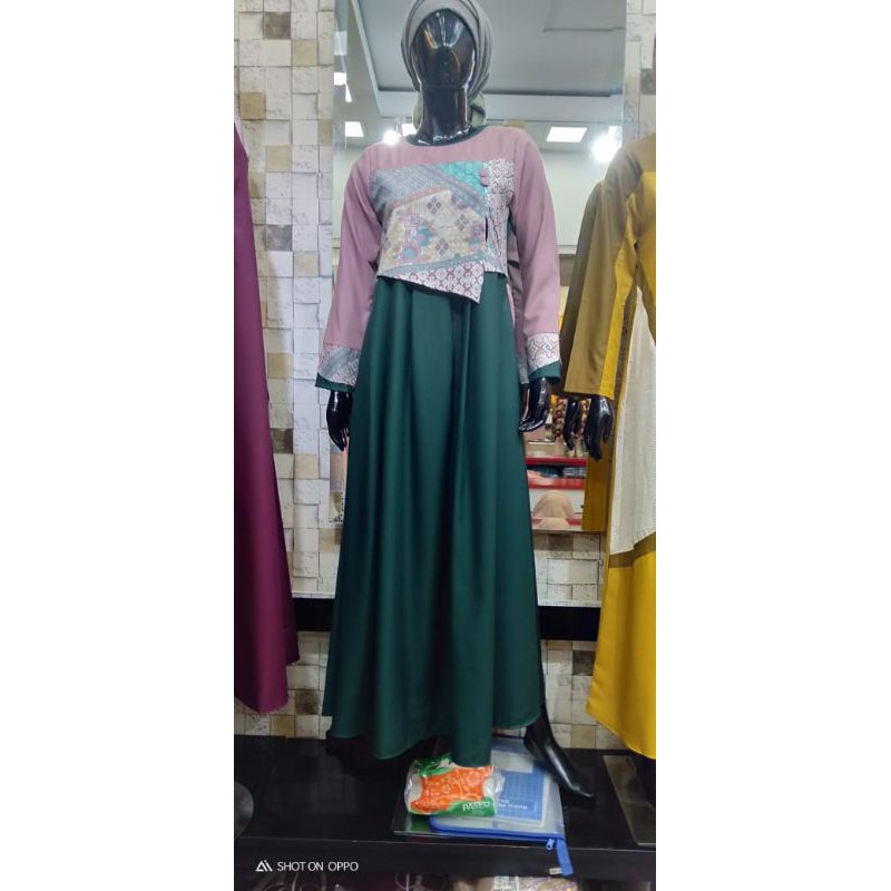 gamis toyobo Kombinasi batik / gamis adem / gamis toyobo terbaru / gamis polos / gamis harian