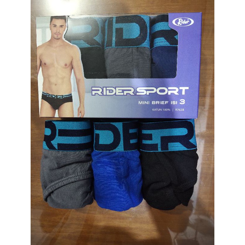 CELANA DALAM RIDER SPORT 762 / CD PRIA / CD RIDER SPORT 762 PASTI ORI, PASTI READY 1 PACK 3 PCS