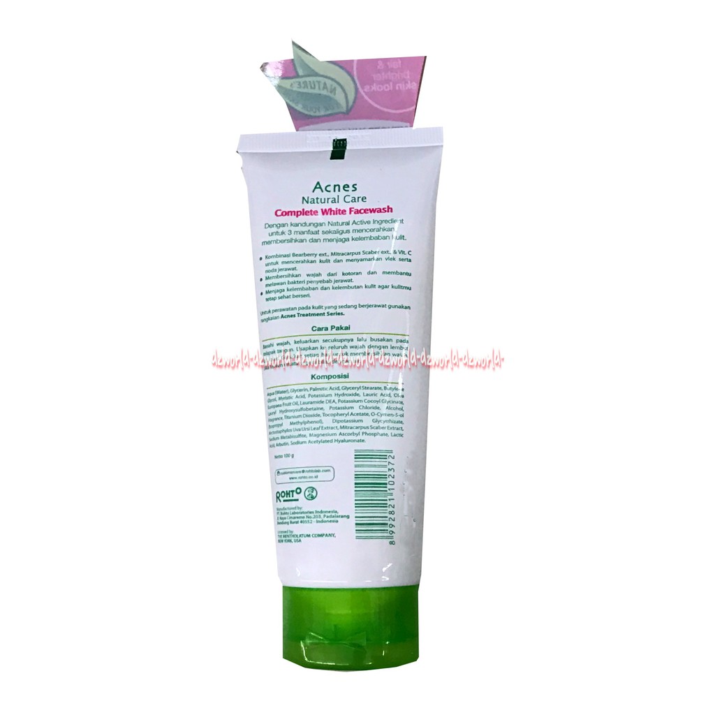 Acnes Complete White Facewash Sabun Cuci Muka 100gr Untuk Melawan Bakteri Penyebab Jerawat