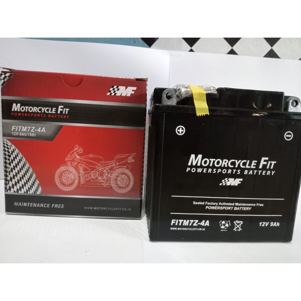 AKI MOTOR PULSAR 180/200 THUNDER 125/250 MOOTORCYCLE FIT FITM7Z-4A ACCU ORIGINAL 12V 9AH