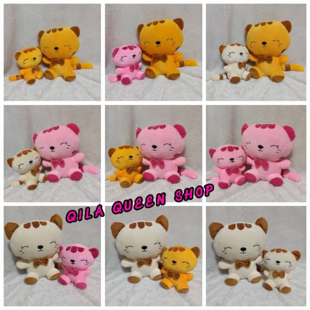 BONEKA kucing cantik XL, gratis size S 1