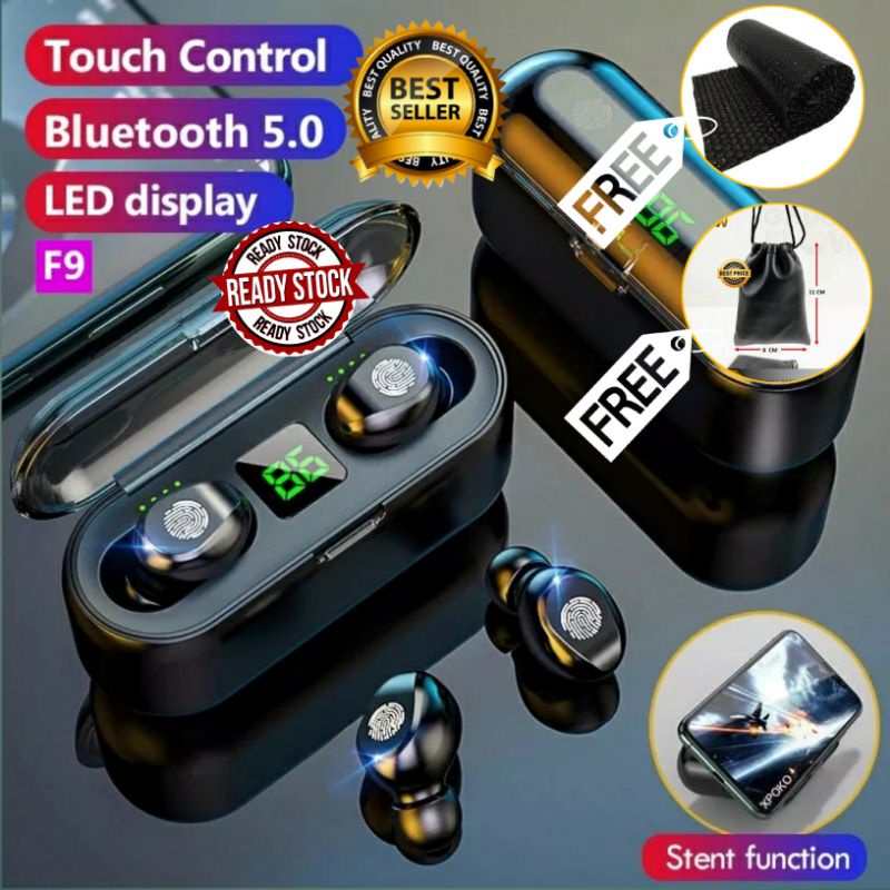 EARPHONE BLUETOOTH TWS F9 5.0