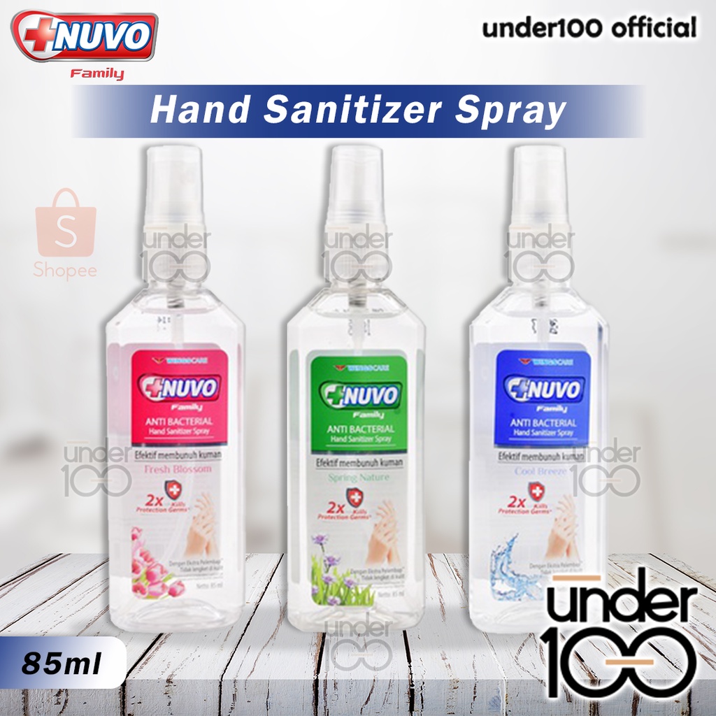 ❤ Under100 ❤ NUVO Family Anti Bacterial Hand Sanitizer Spray | Spring Nature | Cool Breeze | Fresh Blossom | 85ml