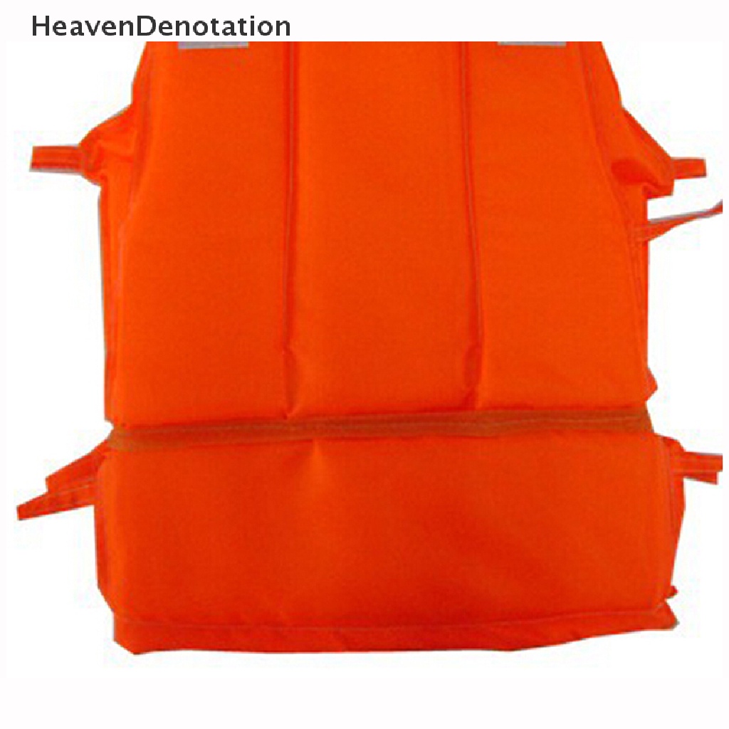 (Heavendenotation) 1pc Jaket Pelampung Renang Dewasa Warna Oranye + Peluit