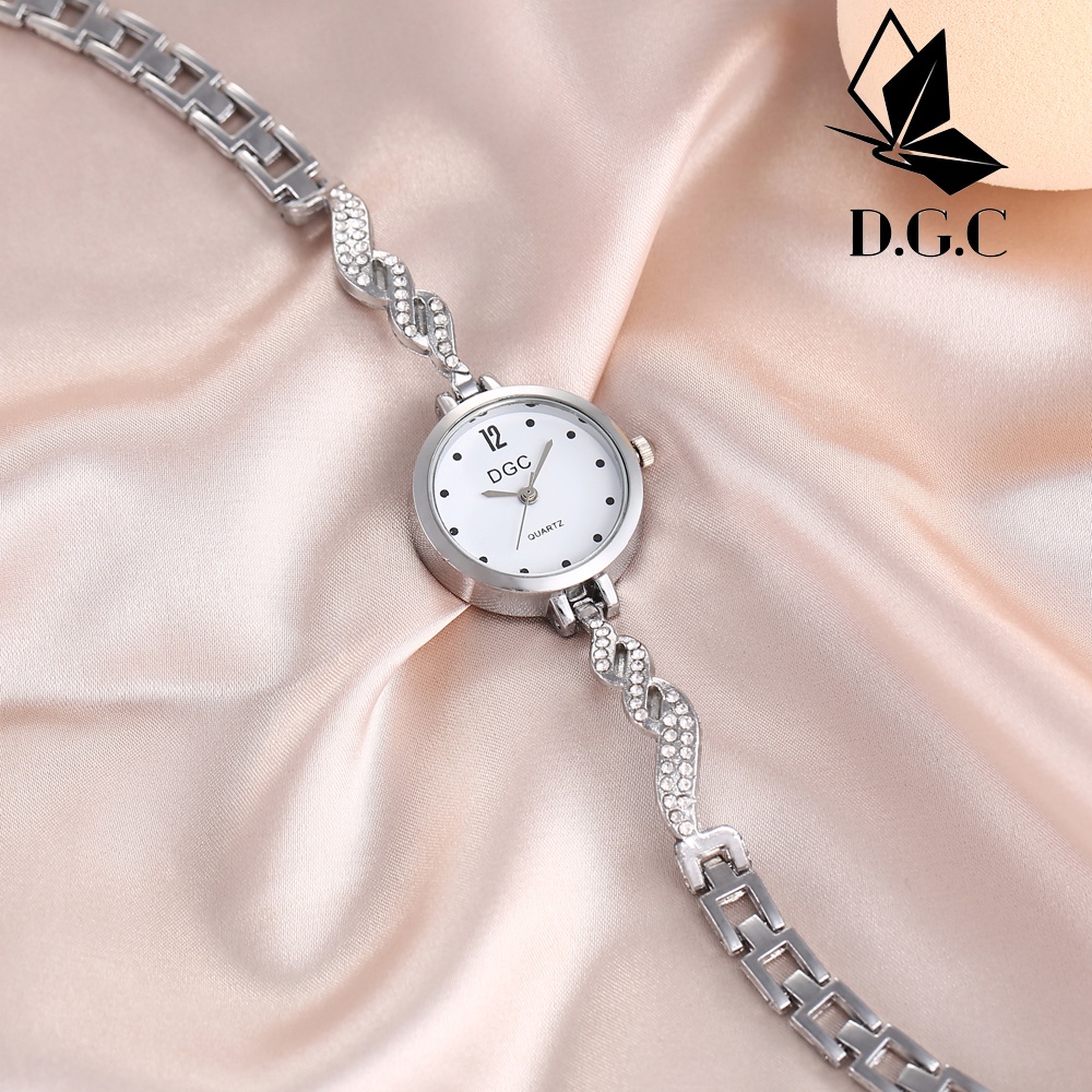 ✨DGC✨ Wanita Jam Tangan Fashion Gelang Dial Berlian Jam Tangan Korea Sederhana Kasual Mahasiswa Gelang High-end W221