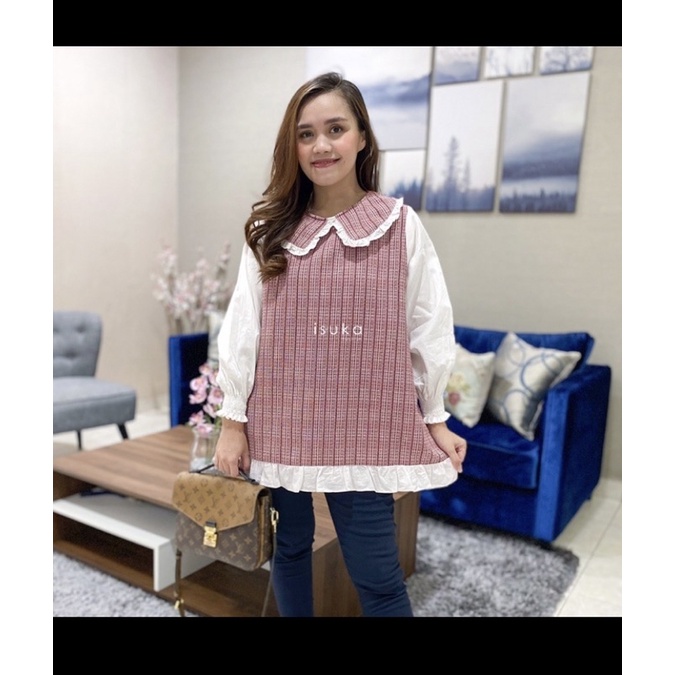 PRELOVED BLOUSE MERAH BY ISUKA