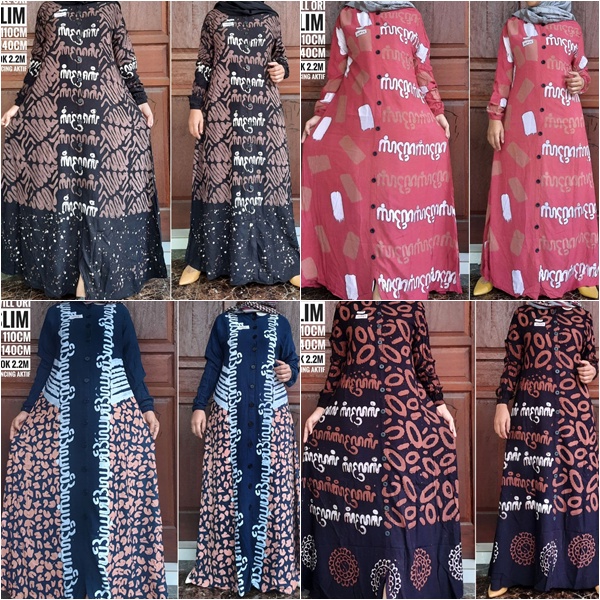Daster Twill Ori Lengan Panjang l Gamis Twill l Muat Jumbo l Busui Friendly l Wudhu Friendly l Gamis