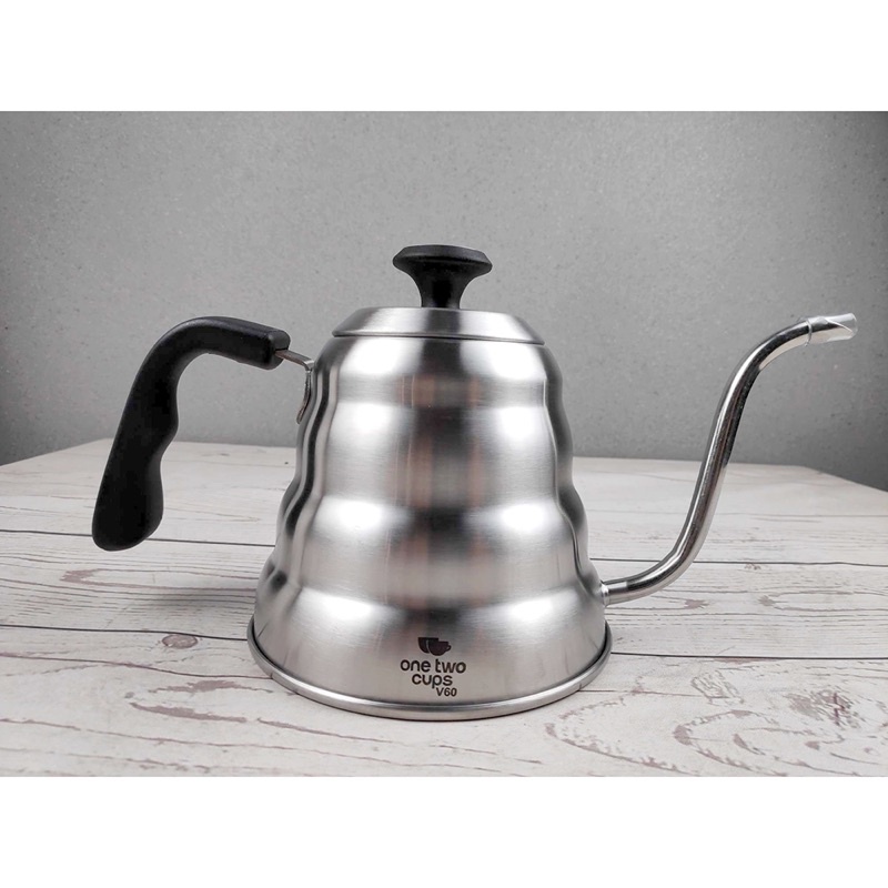 Coffee Maker Pot V60 Drip Kettle Teko Barista 1200ML with Thermometer - Silver
