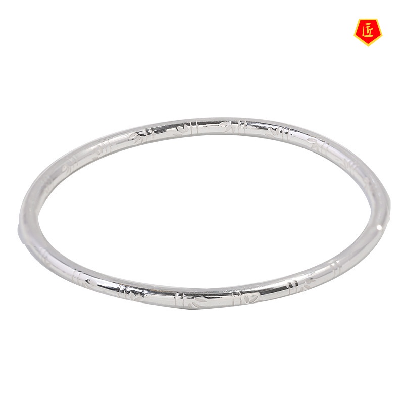 [Ready Stock]New Silver Bamboo Leaf Bracelet Female Niche Cold Style