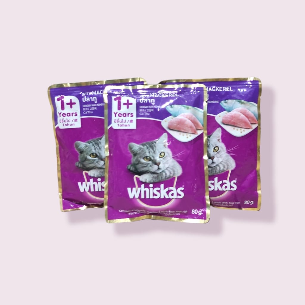 Makanan Kucing Whiskas Pouch 85gr Dewasa 1+