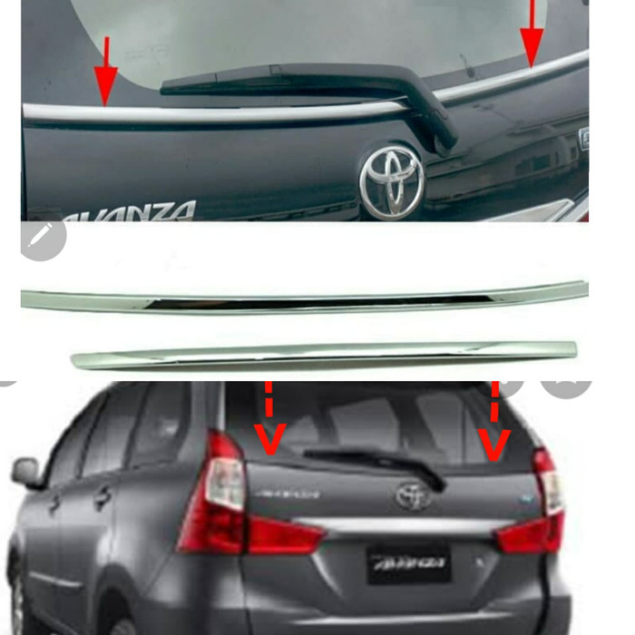 List LIS kaca BAGASI belakang semua all new avanza / xenia / veloz 2012 sampai 2021 2013 2014 2015 2016 2017 2018 2019 2020 CHROME crome