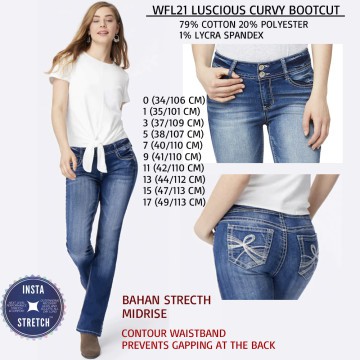 Celana Skinny Jeans Wanita (WFL21 LUSCIOUS CURVY BOOTCUT)