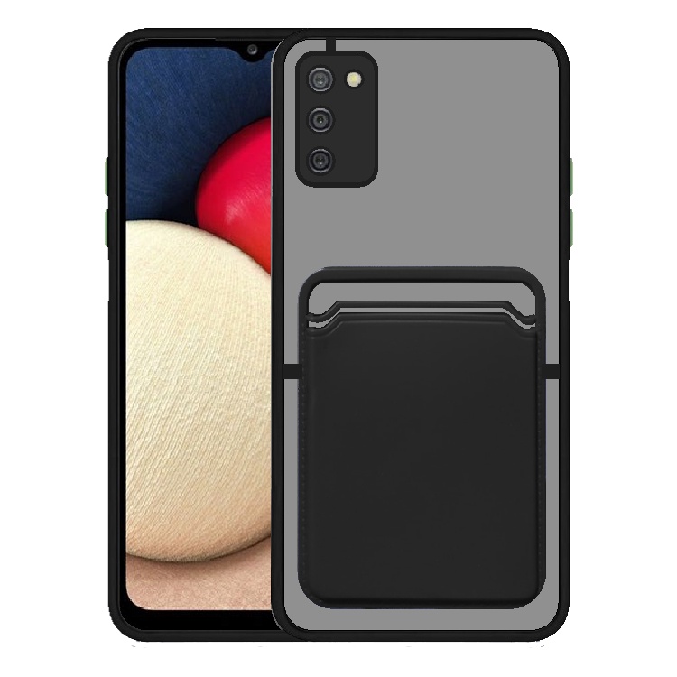Soft Case Samsung Galaxy A03s A12 M12 A22 4G A22 5G M32 4G Colored Clear Card Slot TPU Casing Holder Simpan Kartu