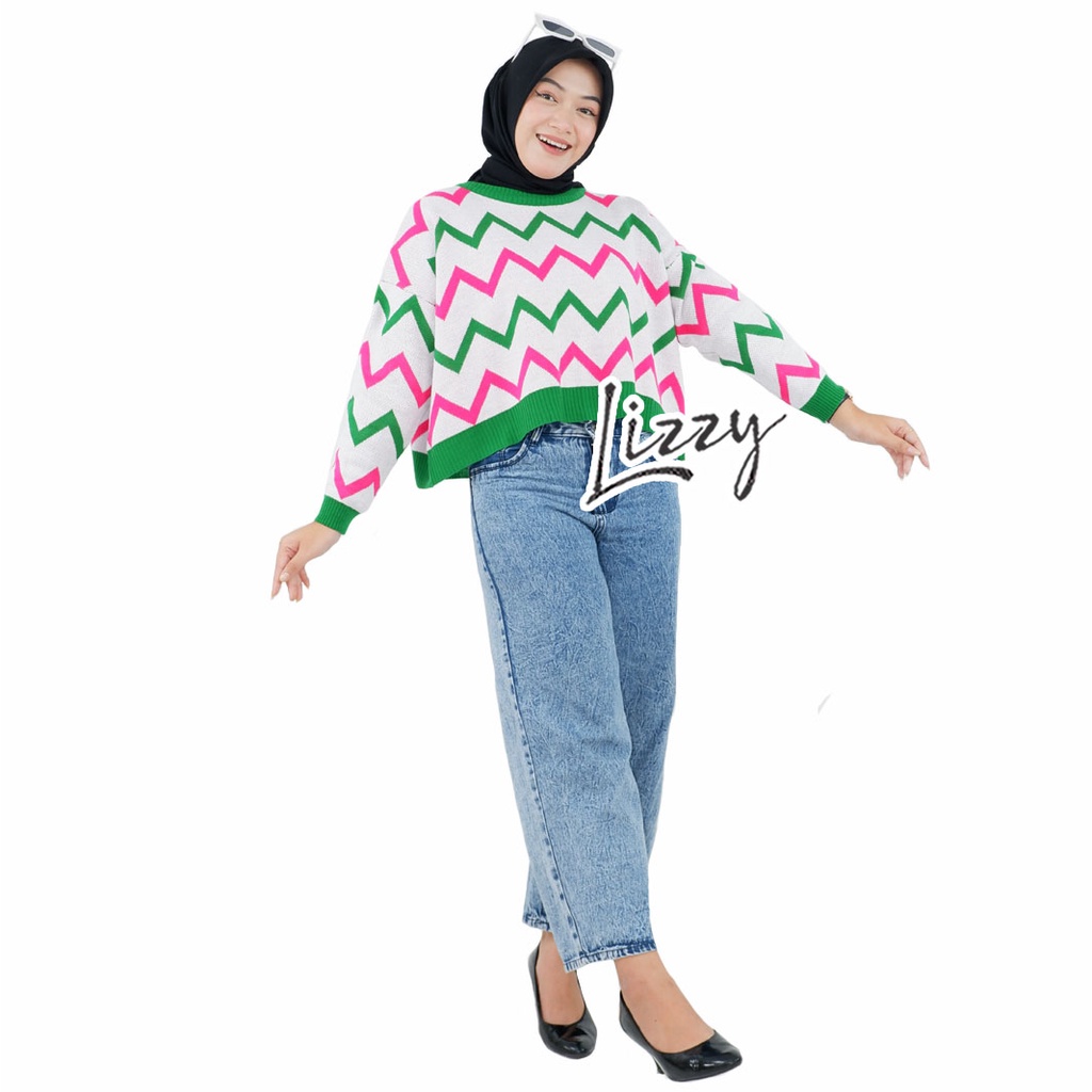 Lizzy - KOREAN KNITWEAR YUMNA ZIG-ZAG PREMIUM