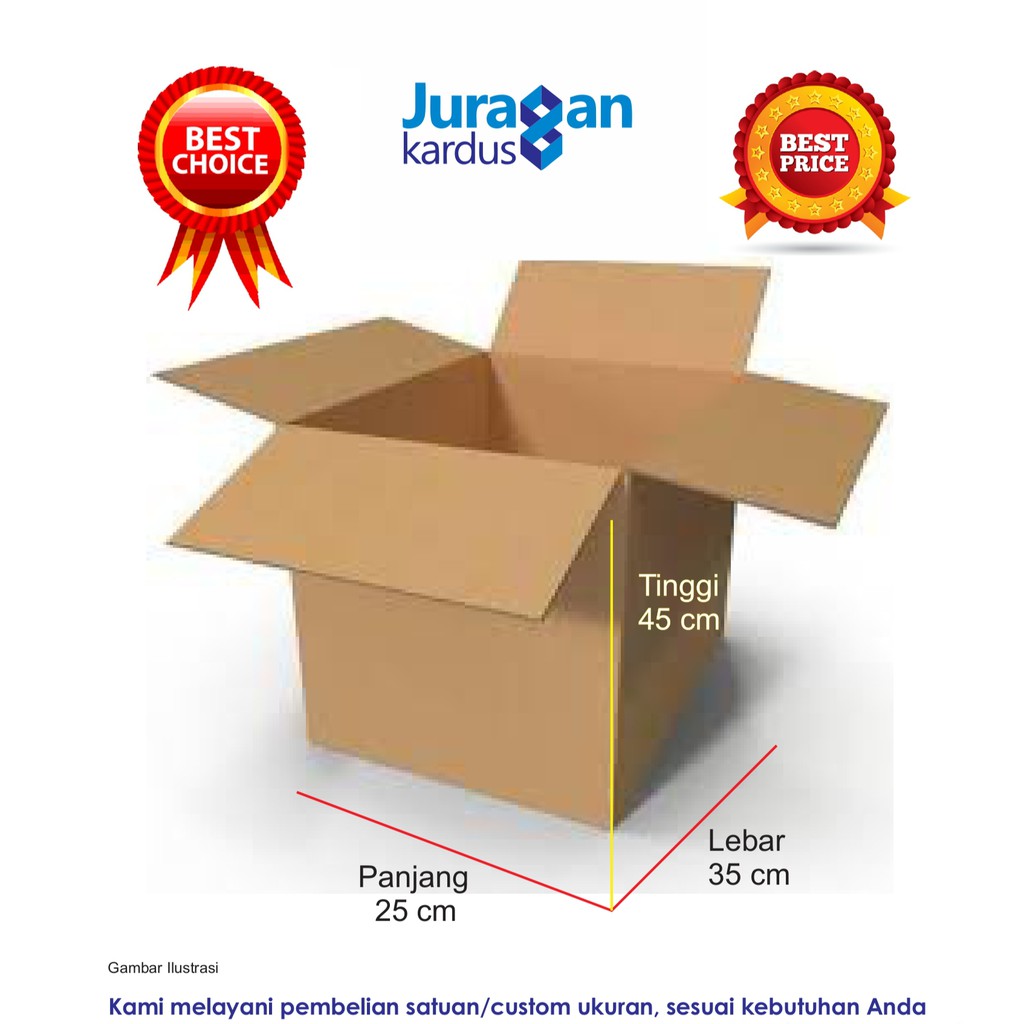 

Kardus Polos 35x25x45 cm