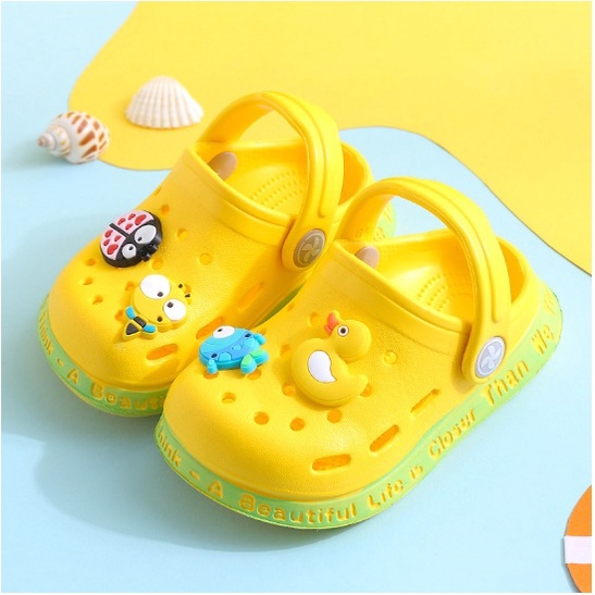 Sandal Anak Laki Laki Anak Bahan EVA Aneka Warna Motif Kartun BEBEK IKAN HEWANAN Untuk Anak IMPOR