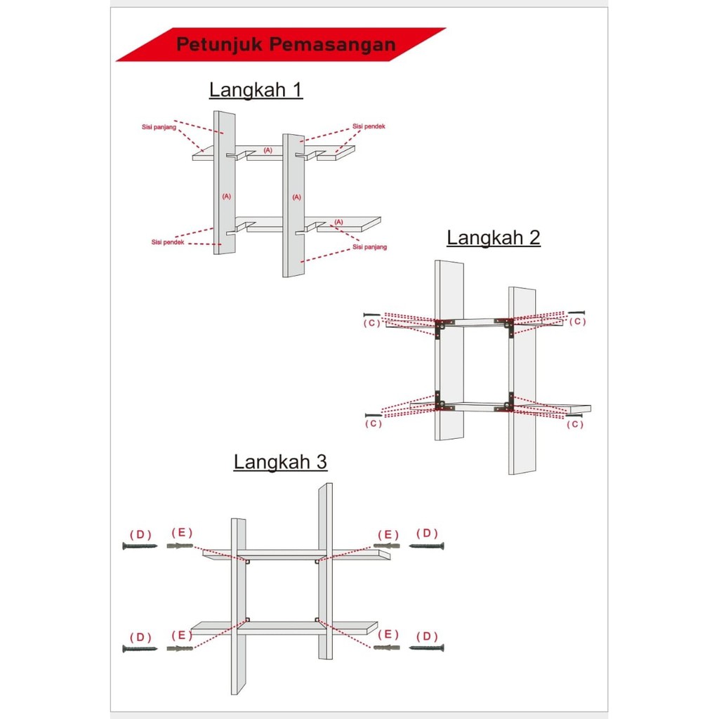 Mega_1688 Rak dinding minimalis rak dinding modern bentuk Tagar MG934