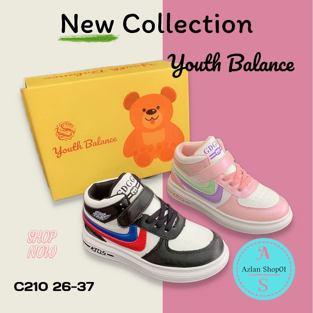 Sepatu Sneaker Anak Import Youth Balance C210 Size 26 - 37 sepatu  anak unisex import terlaris