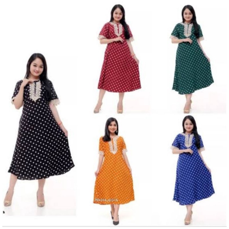 DASTER MOTIF POLKADOT TERBARU 2022 KEKINIAN|DASTER MURAH