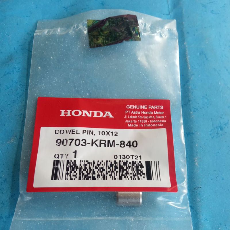 pin dowel  10x12  lobang 8 mm baut kunci 12. honda ori