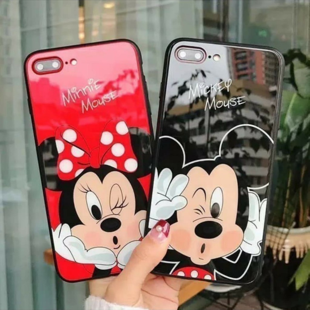 XIAOMI REDMI 9 , 9A , 9C , NOTE 9 , NOTE 9 PRO PREMIUM CASE GLASS MOTIF 4 MICKEY MOUSE