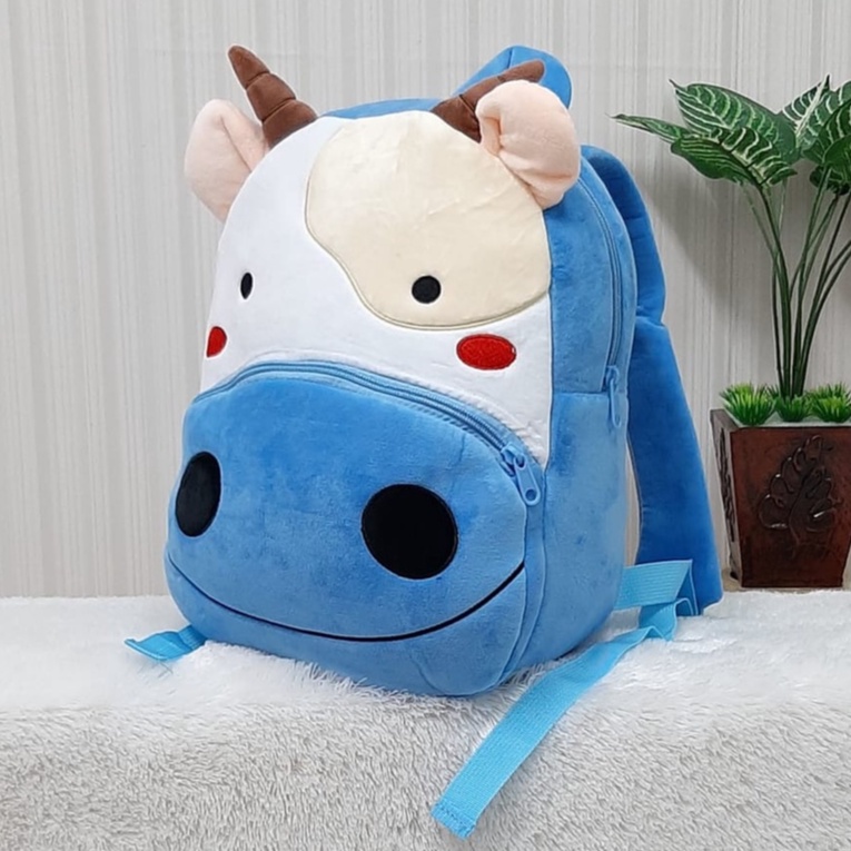 TOYSOPEDIA Tas Ransel Animal 2Resleting Lady bug Lebah Cow/Backpack Anak TK SD/Tas Motif Anak/Ransel Anak