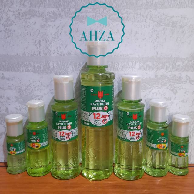 AHZA MINYAK KAYU PUTIH PLUS ANTI NYAMUK 8JAM 12JAM CAP LANG 15ML/30ML/60ML/120ML