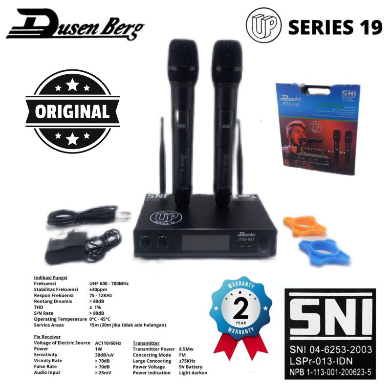 Microphone Wireless DUSENBERG 19 Series 2 Handheld SNI Original