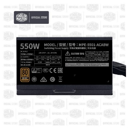 Cooler Master MWE Bronze 550 V2 - 550W 80+ BRONZE