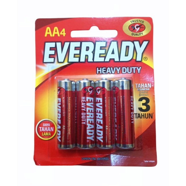 Baterai Eveready AAA AA Isi 4 A3 Merah Battre Remote