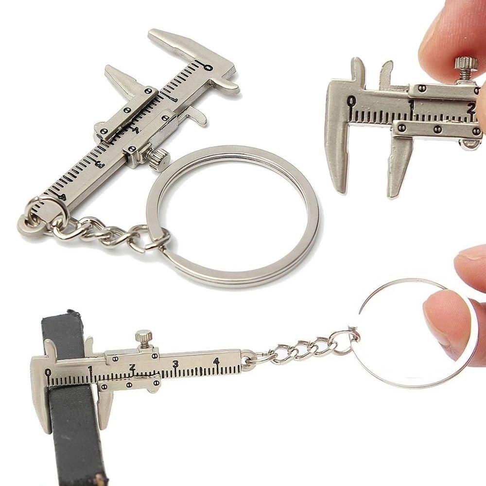Nanas 4PCS Vernier Caliper Gantungan Kunci Portable Mini Alloy Vernier Caliper